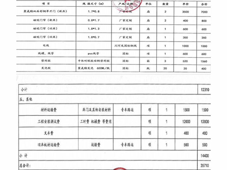 如何核算冷藏庫安裝設計費用？請看冷藏庫報價清單